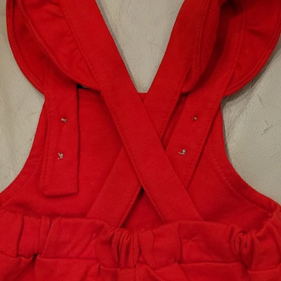 Adorable! Carter's Baby 2-Piece Red Jumper & Pink Shirt with Hearts 3 Mo - Picture 7 of 12